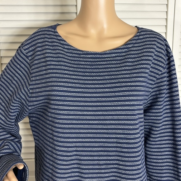 Ralph Lauren Double RL Fleeced Striped Boatneck Top XL - Picture 2 of 11